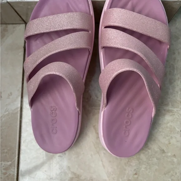 Crocs Women's Pink Sandals - Picture 6 of 6